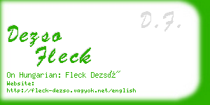 dezso fleck business card